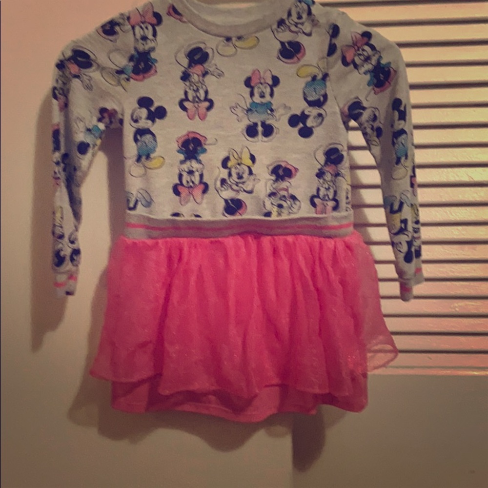 Girls long sleeve Minnie Mouse dress